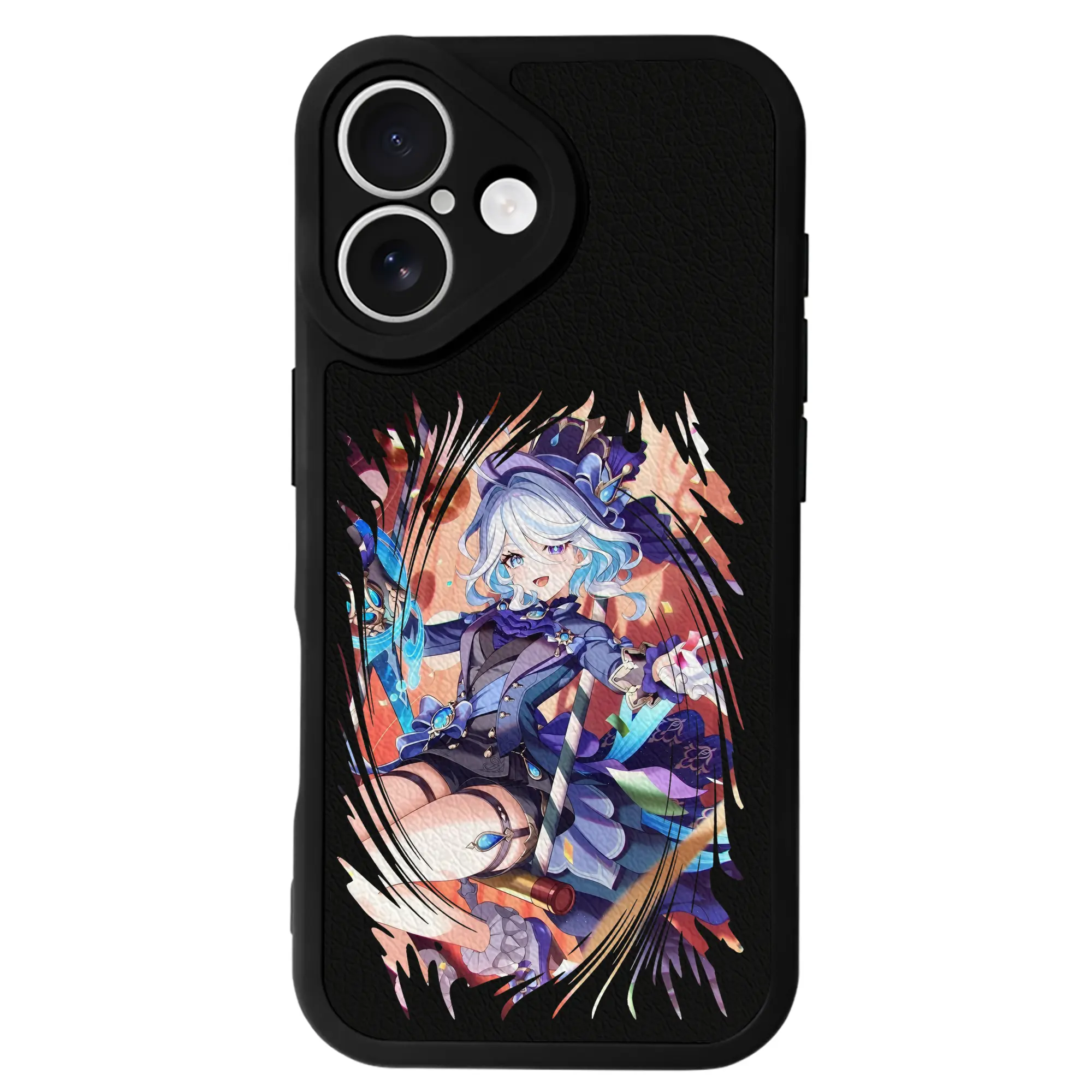 原 神 グッズ フリーナ - IPhone 16シリーズ対応 ・ シリコンスマホケース ・ レザー調 ・ 高精度フィット ・ 耐衝撃 ・ ワイヤレス充電対応 ・ 精密カット